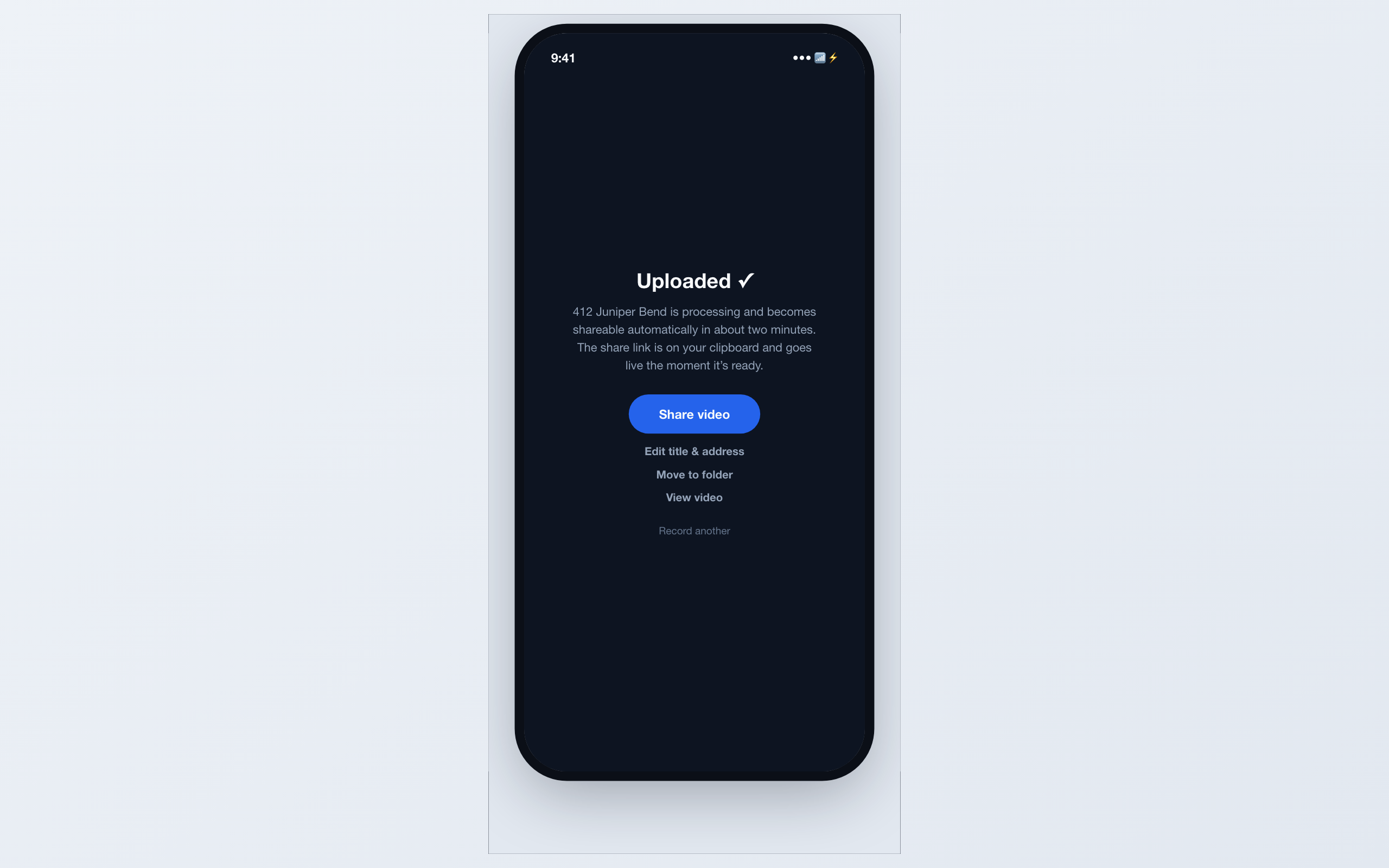 BuilderSwipe Stop to sent in seconds